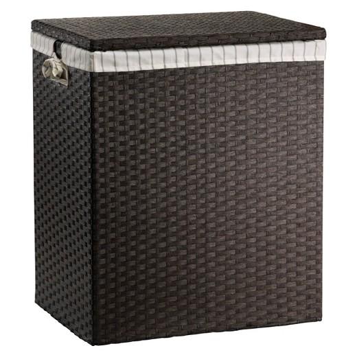 Lined Hamper - Dark Brown Weave - Threshold™