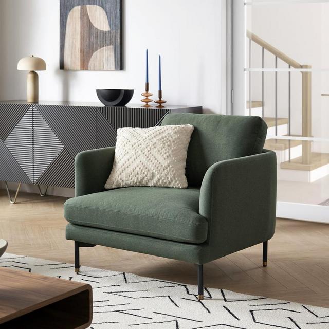 Castlery Pebble Accent Chair in Forest Green