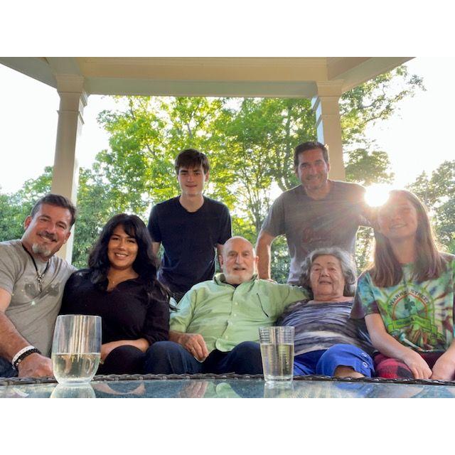 With abuelo and abuela in Weston, CT