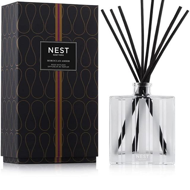 NEST Fragrances Moroccan Amber Luxury Reed Diffuser, 17 Fluid Ounces