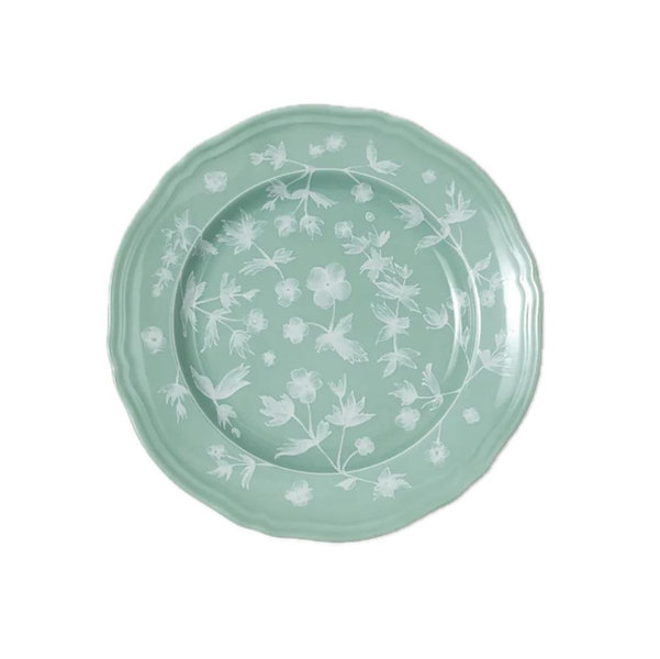 Floral Dessert Plate Sage by Ginori 1735