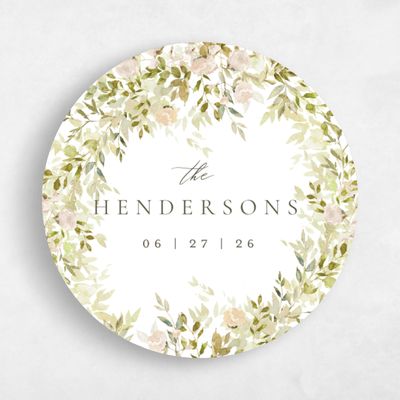 Olive Sage, Green Wedding Sticker - Farnham