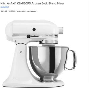 White KitchenAid® KSM150PS Artisan 5-qt. Stand Mixer