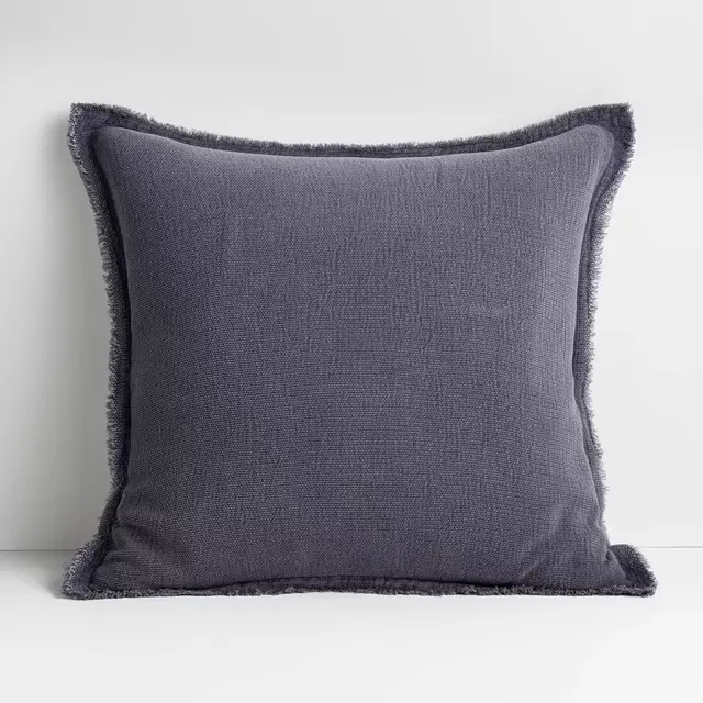 Olind 23" Blue Pillow with Feather-Down Insert