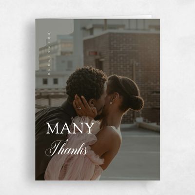 White Photo Wedding Thank You - Soave Photo