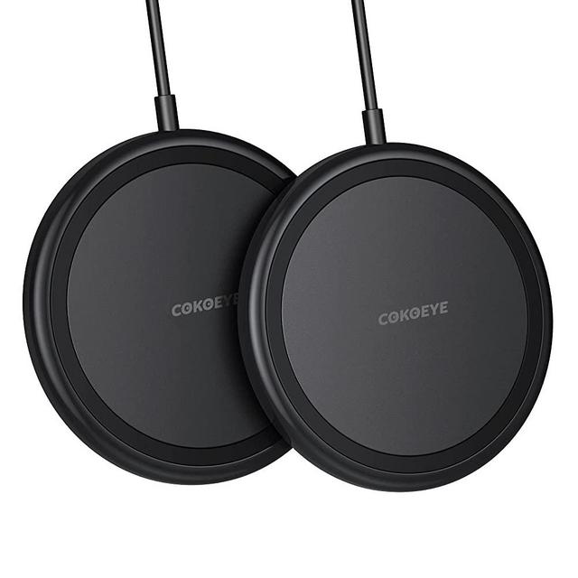 Wireless Charger, 15W Qi-Certified Max Fast Wireless Charging Pad 2-Pack Compatible with iPhone 13/13 Pro/13 Mini/13 ProMax/12/SE/11, Samsung Galaxy S21/S20/Note 10/Edge Note 20Ultra/S10, AirPods Pro