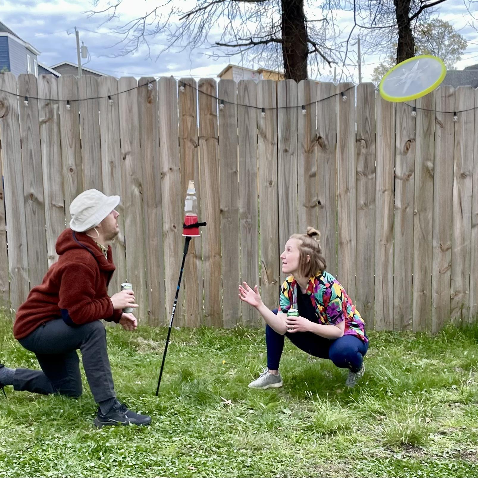 Playing Pole-ish Horseshoes