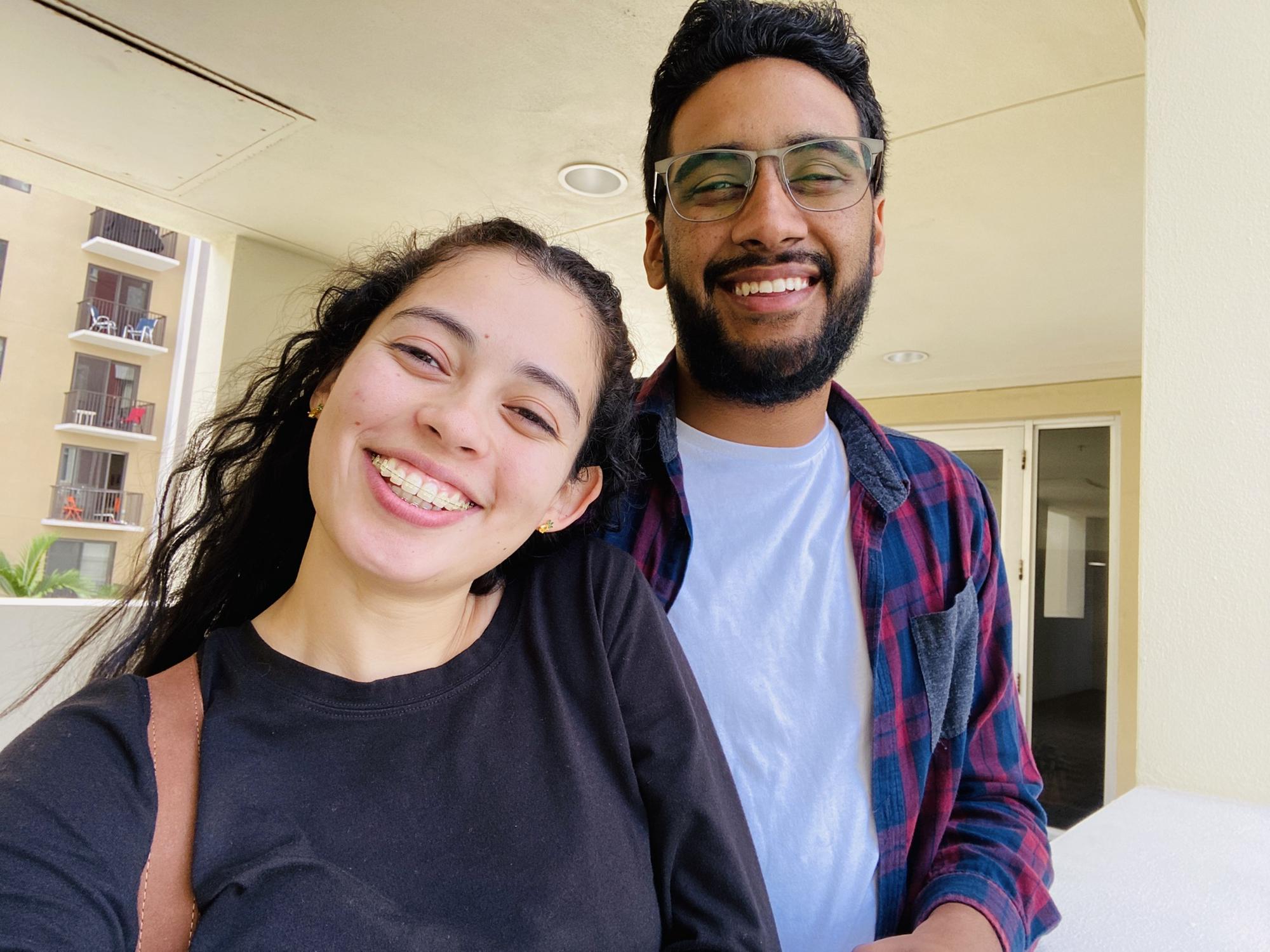 2020 - Our first picture together. / Nuestra primera foto juntos.