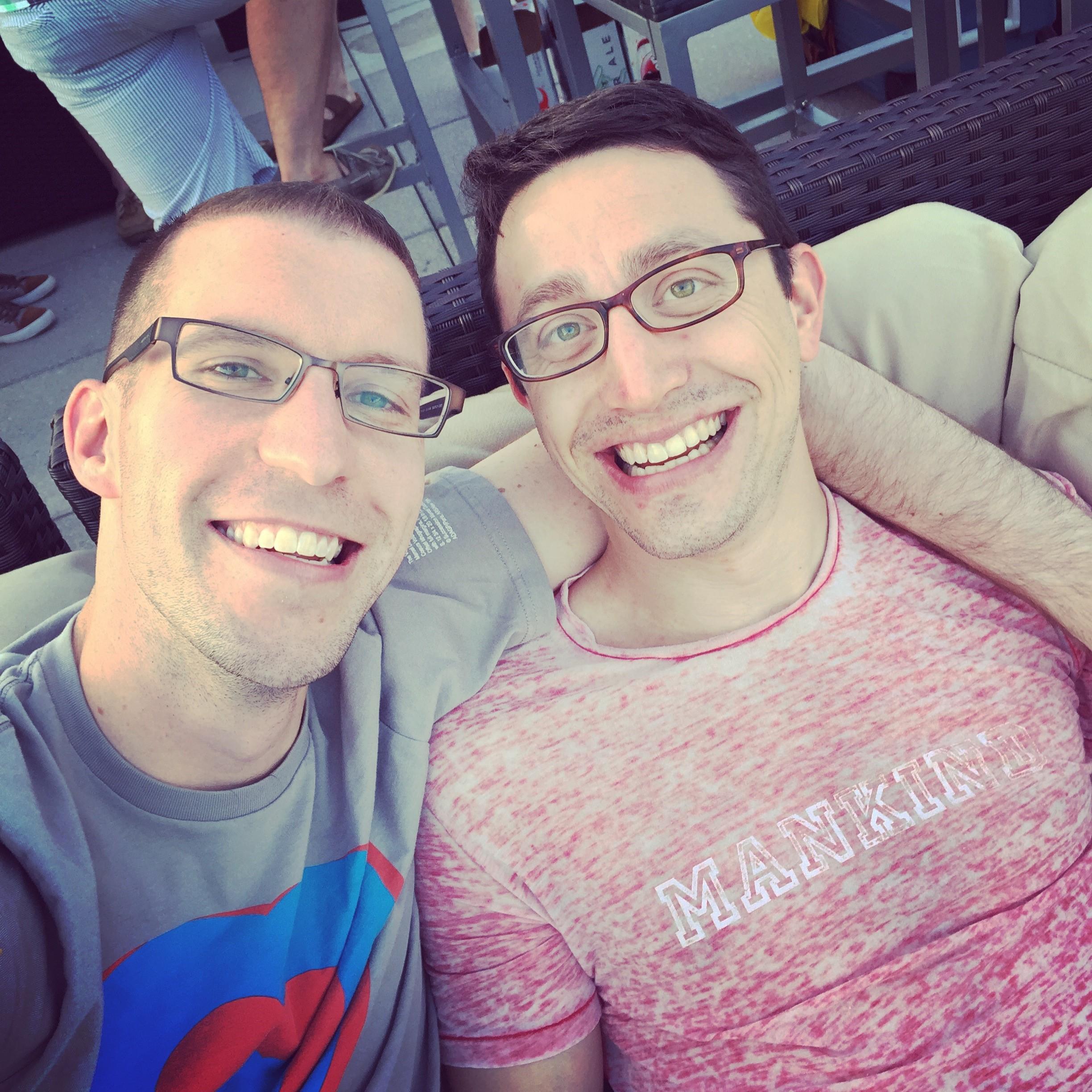 Our first picture together (@ Adam/Joe's rooftop) – May 2015