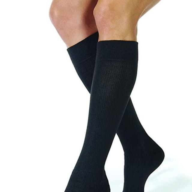 JOBST Activewear 20-30 mmHg Knee High Compression Socks, X-Large, Cool Black