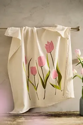 Tulips Cotton Dish Towel