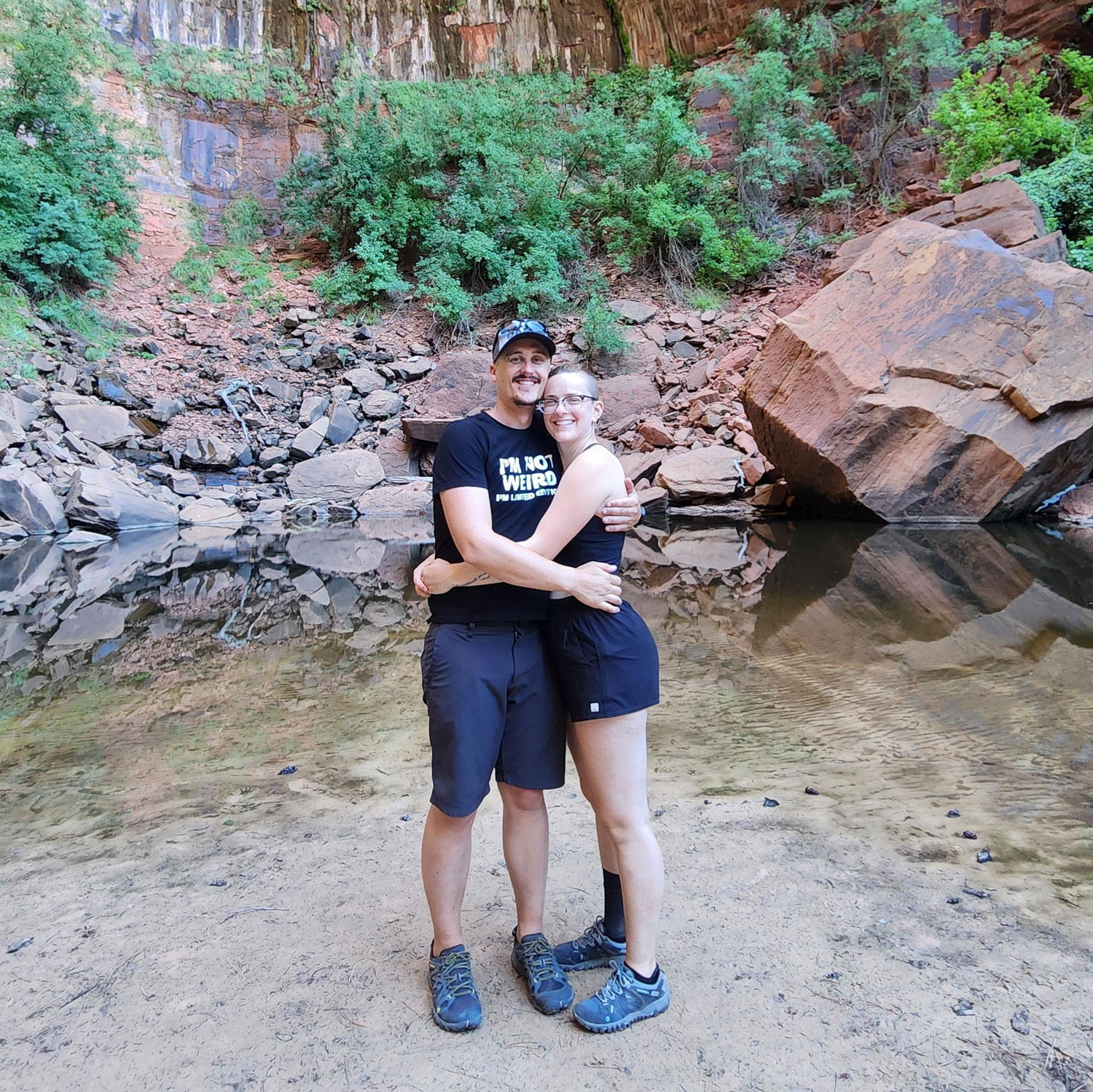 On a hike  in Zion National Park!