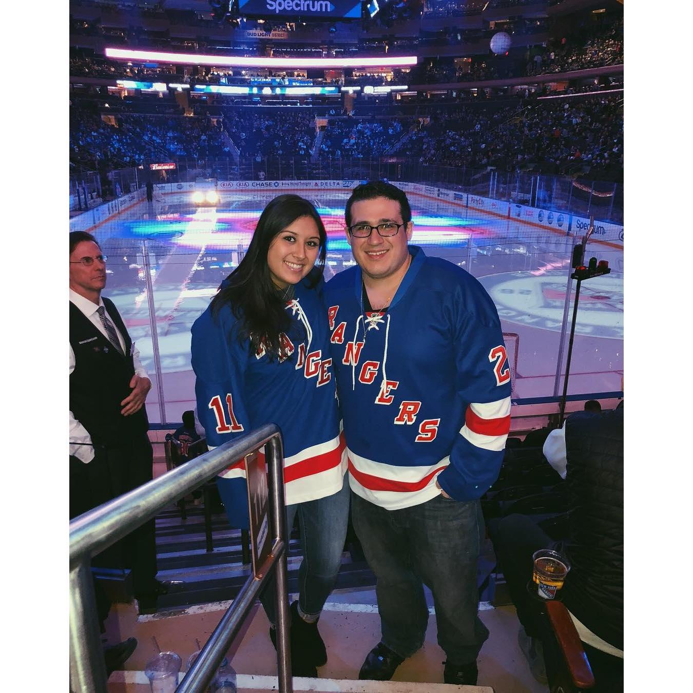 Our first Rangers game together!