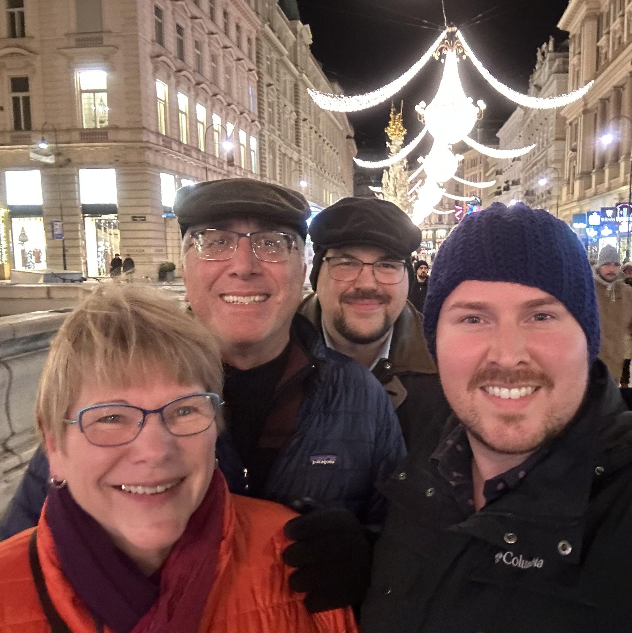 Us and Josh's parents in Vienna, Austria for the holidays