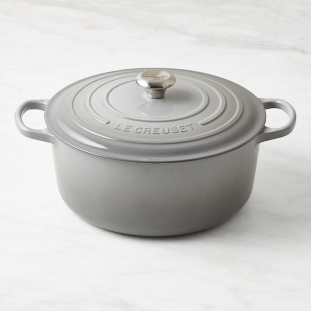 Le Creuset Signature Enamelend Cast Iron Round Oven, 9-Qt., French Grey