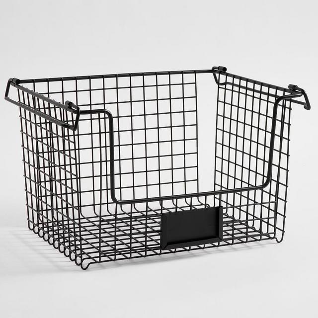 Wire Utility Storage Bin, Tall Large, 12" x 10" x 7.75"