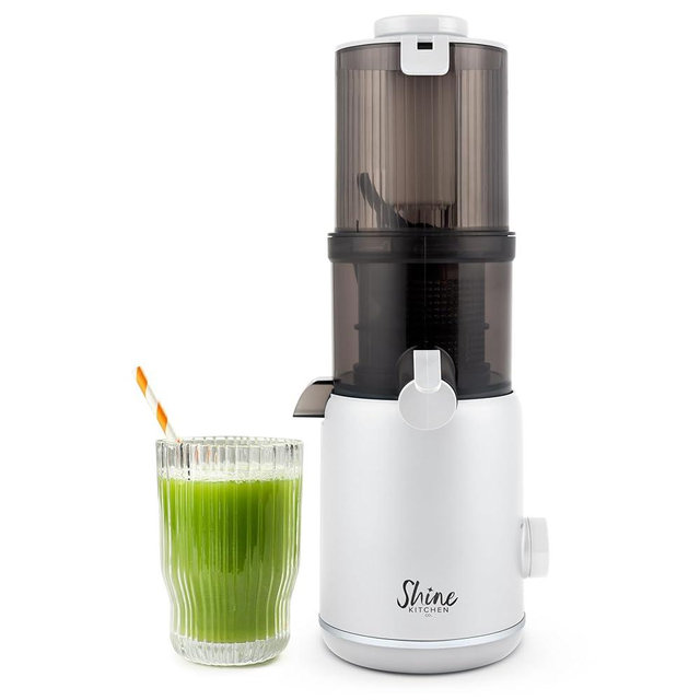 Shine Multi-Batch Compact Cold Press Juicer SMB-1, Hands-Free, Hopper Continuous Feed, Portable
