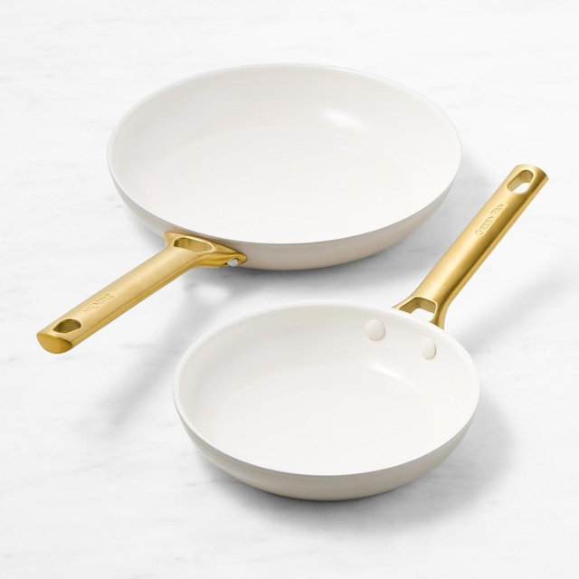 GreenPan Reserve Ceramic Nonstick Fry Pan Set, 8" & 10", Taupe