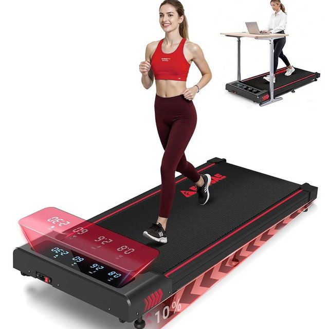 Walking Pad with 10% Incline Treadmills for Home, 4 in 1 6.2MPH Walking Pad Under Desk Treadmill with Full Screen LED Display, 2.75HP Brushless Drive, 12 HIIT Programs, 350 LBS Weight Capacity