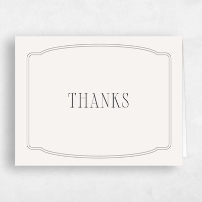 Light Oatmeal, Beige Wedding Thank You - Ivette Landscape