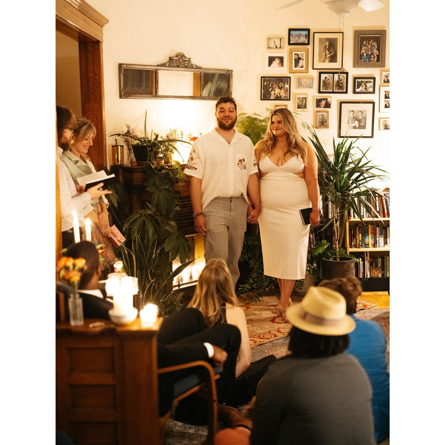 Matt and Marissa had their wedding planned for October 19, 2024, but didn't want to wait that long to get hitched! So they got married in the living room surrounded by friends on April 28, 2023.
