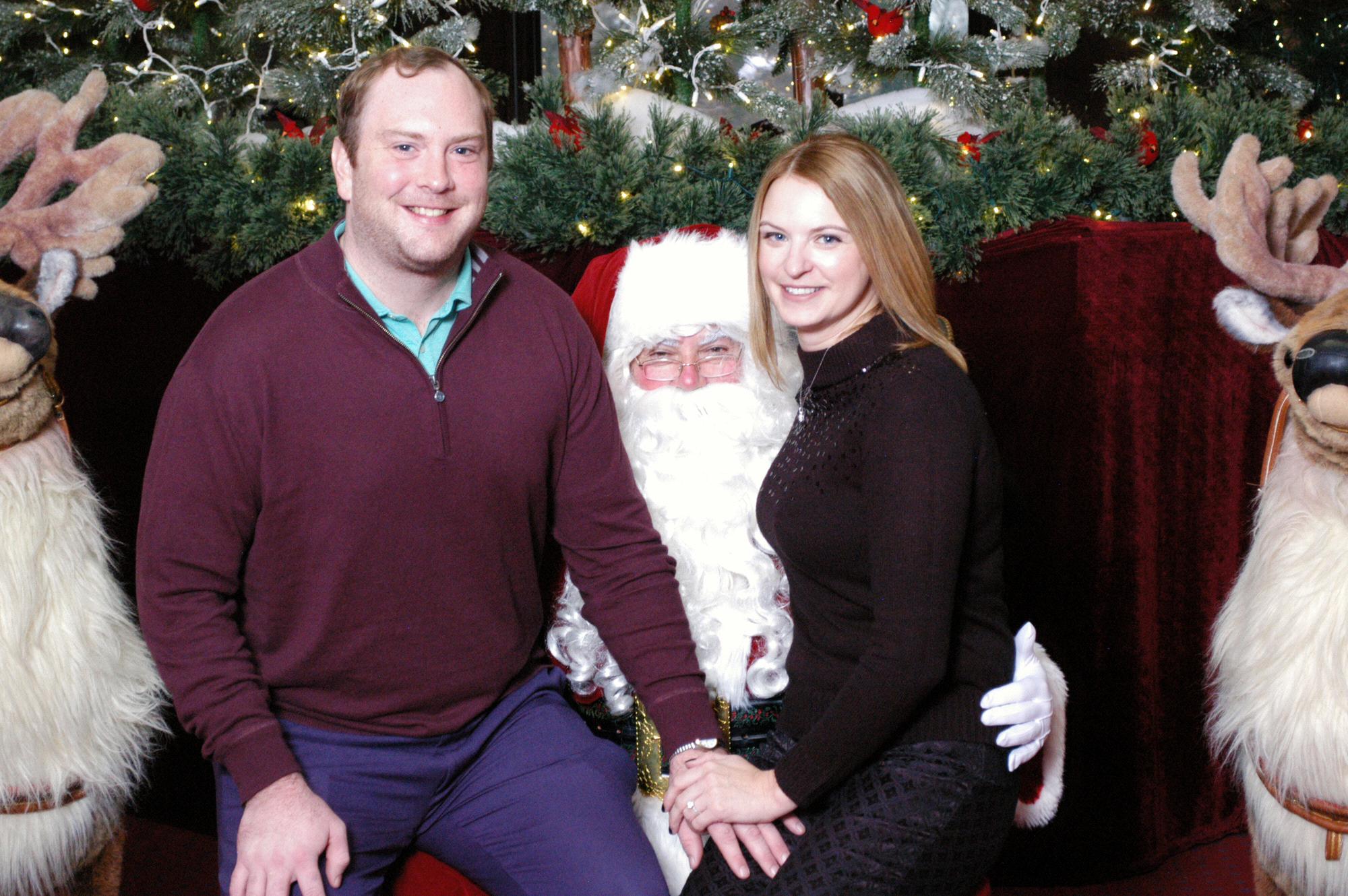 Brunch with Santa was less just a few days post "she said yes" moment.