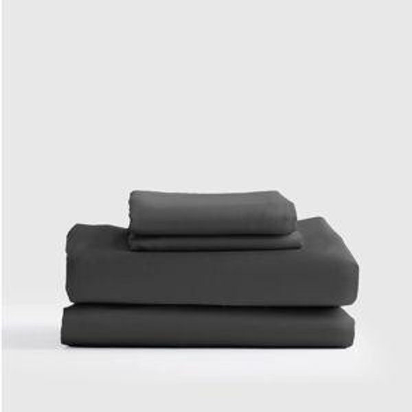 Bamboo Viscose Sheet Set - With flat sheet, Charcoal King size