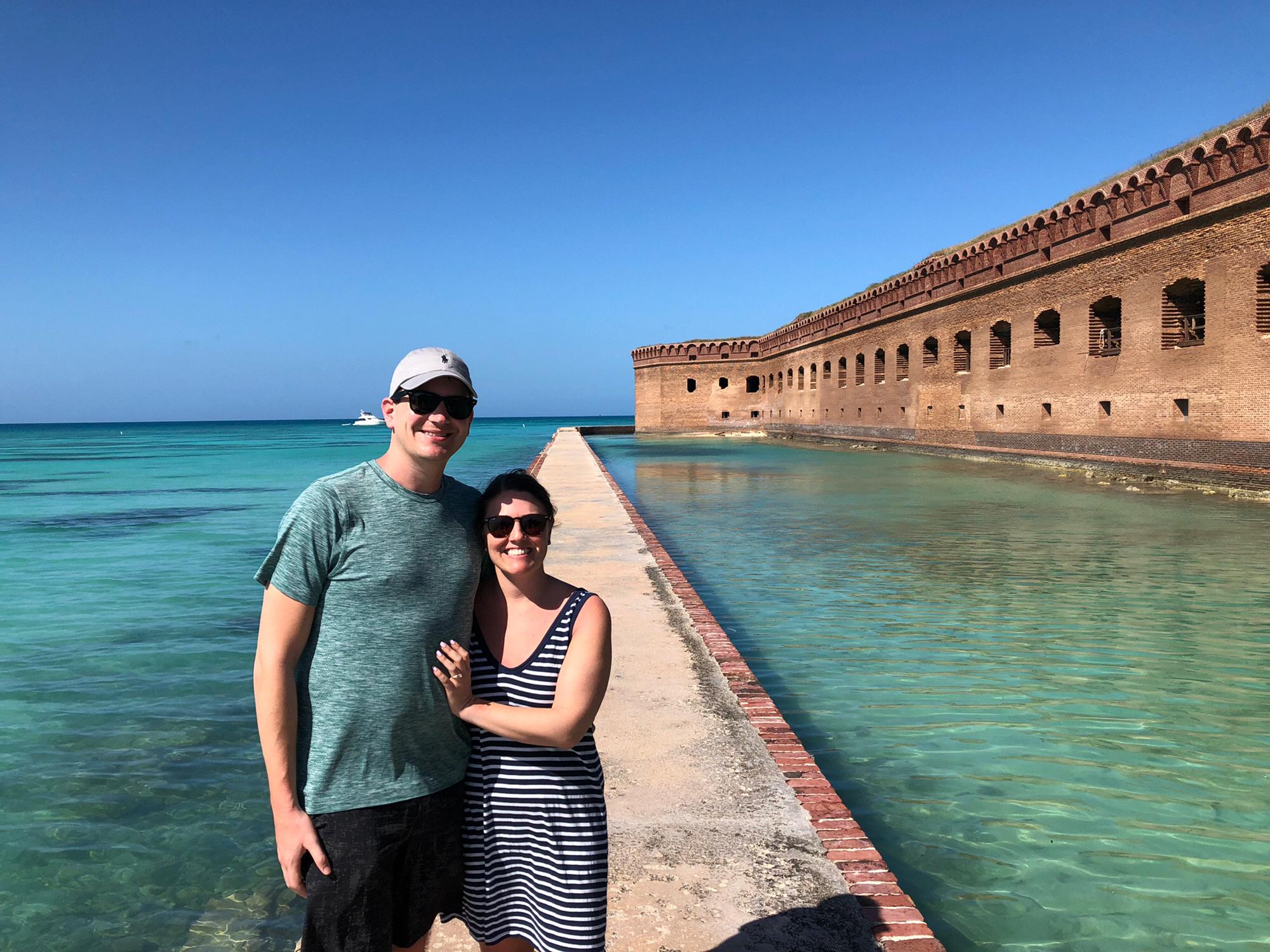 Post engagement smiles at Dry Tortugas National Park