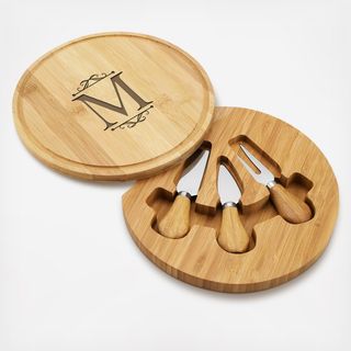 Engraved Feta 4-Piece Charcuterie Board & Tool Set