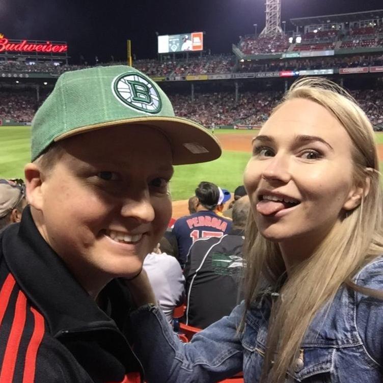 Boston, Sept'17.
Season 4 Episode 4.
Red Foxes! Brett sharing his love of baseball with the love of his life. A fan is born in more ways than one.