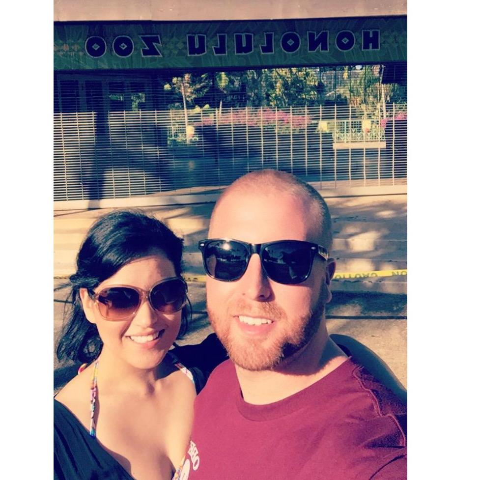 Our first visit to the Honolulu Zoo together.