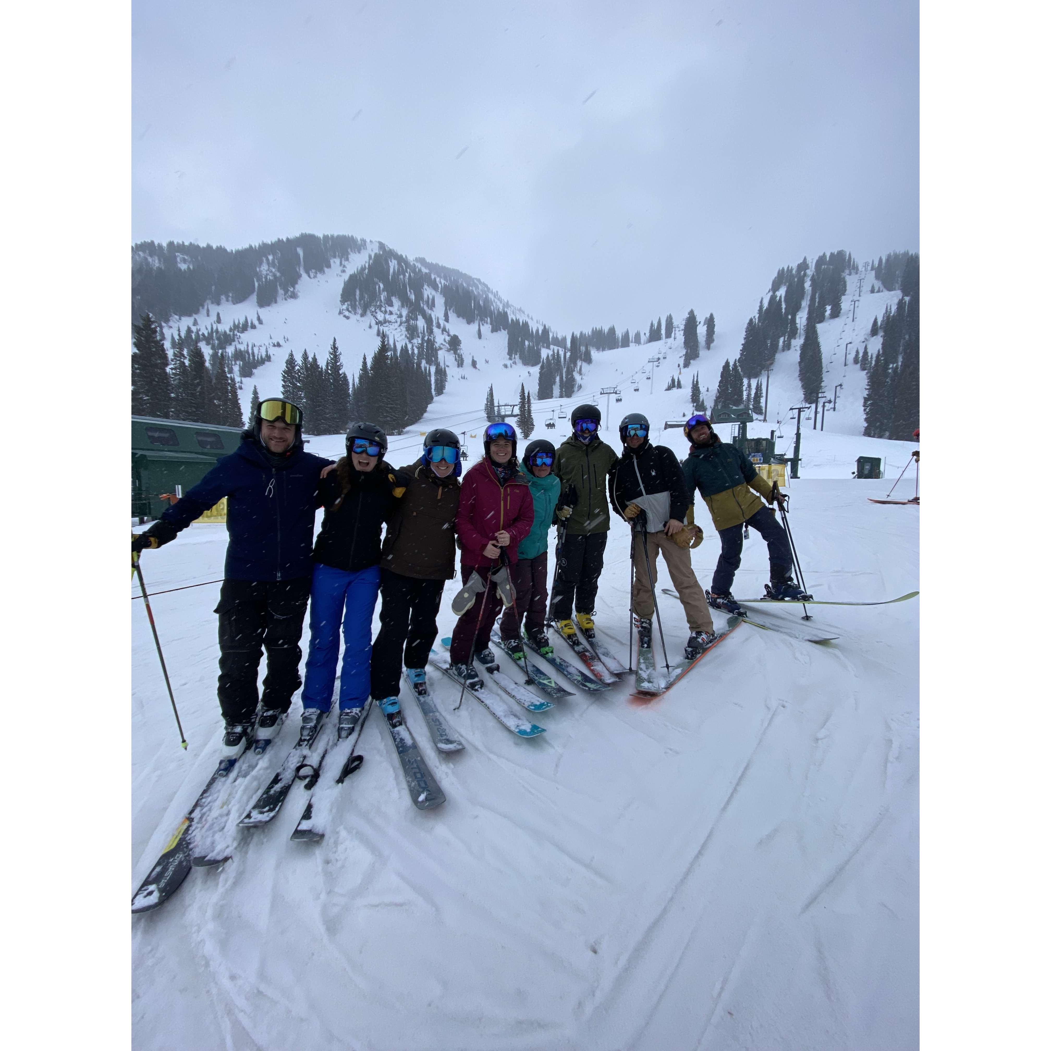 Joined up with the group for some runs and Champagne that Zoe & Bobby brought/skied the morning with it in their jackets