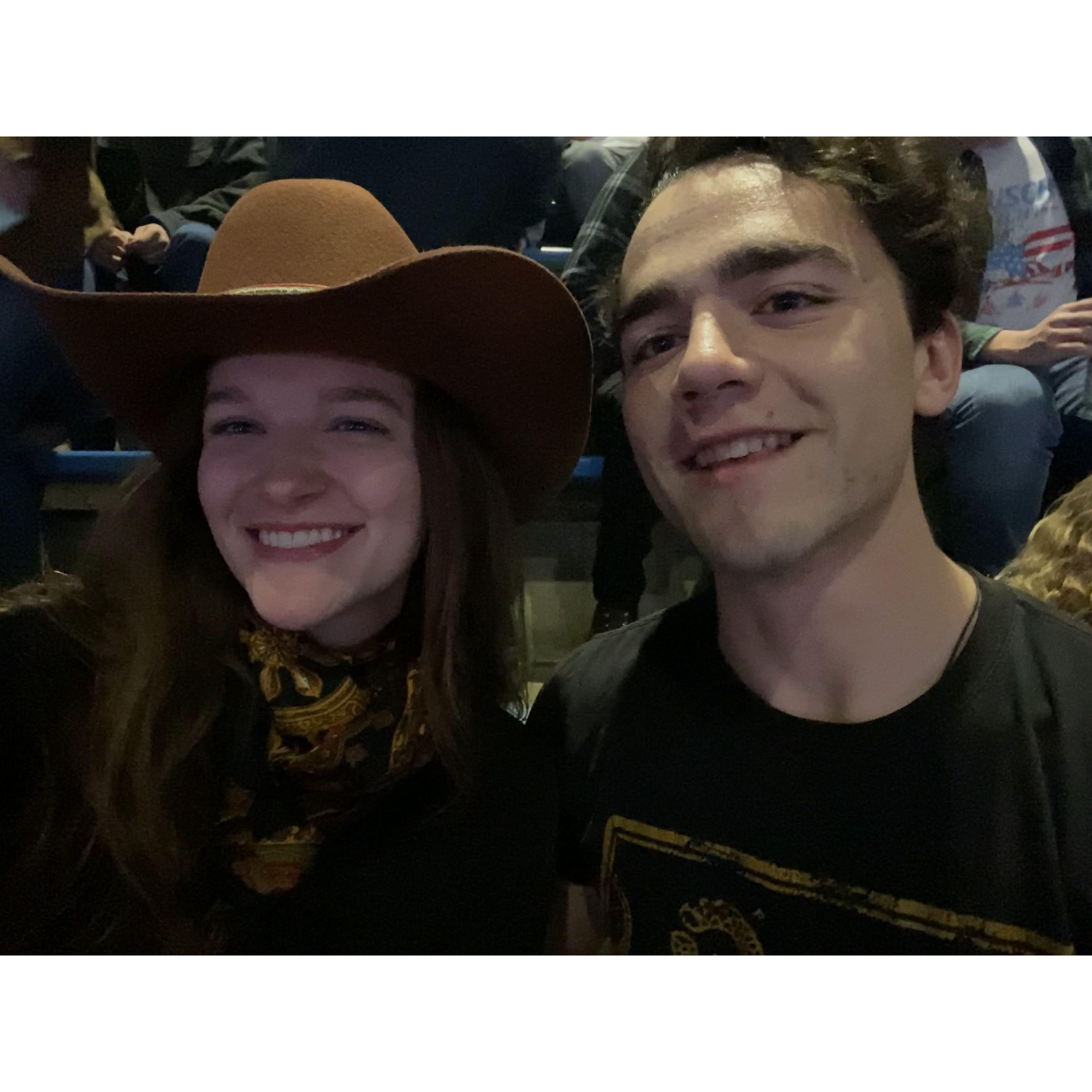 Jake flew in to let me drag him to a country concert 2 months after we started dating!