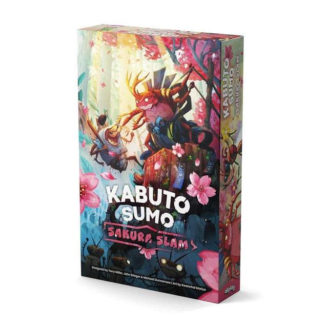 ALLPLAY Kabuto Sumo: Sakura Slam Board Game for Adults- The Return of The Coin Pushing Beetle Brawl - Standalone Sequel - Strategy Dexterity Game - 2-4 Players Ages 6+