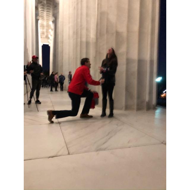 The actual proposal- Jen was completely surprised!