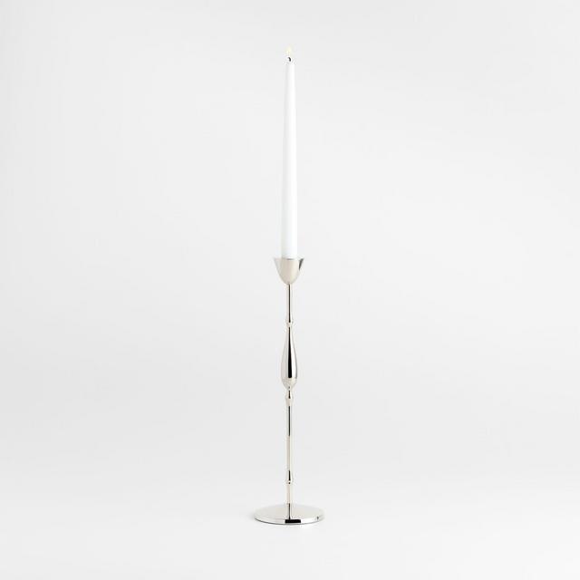 Beaded Medium Polished Chrome Taper Holder 14.5"