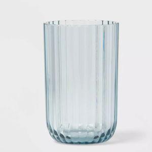 16oz Plastic Ribbed Tall Tumbler - Threshold™ - Blue