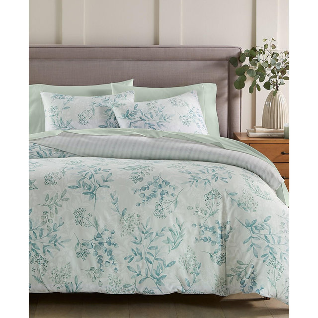 Charter Club Eucalyptus Garden 3-Pc. Duvet Cover Set, King, Exclusively at Macy’s
