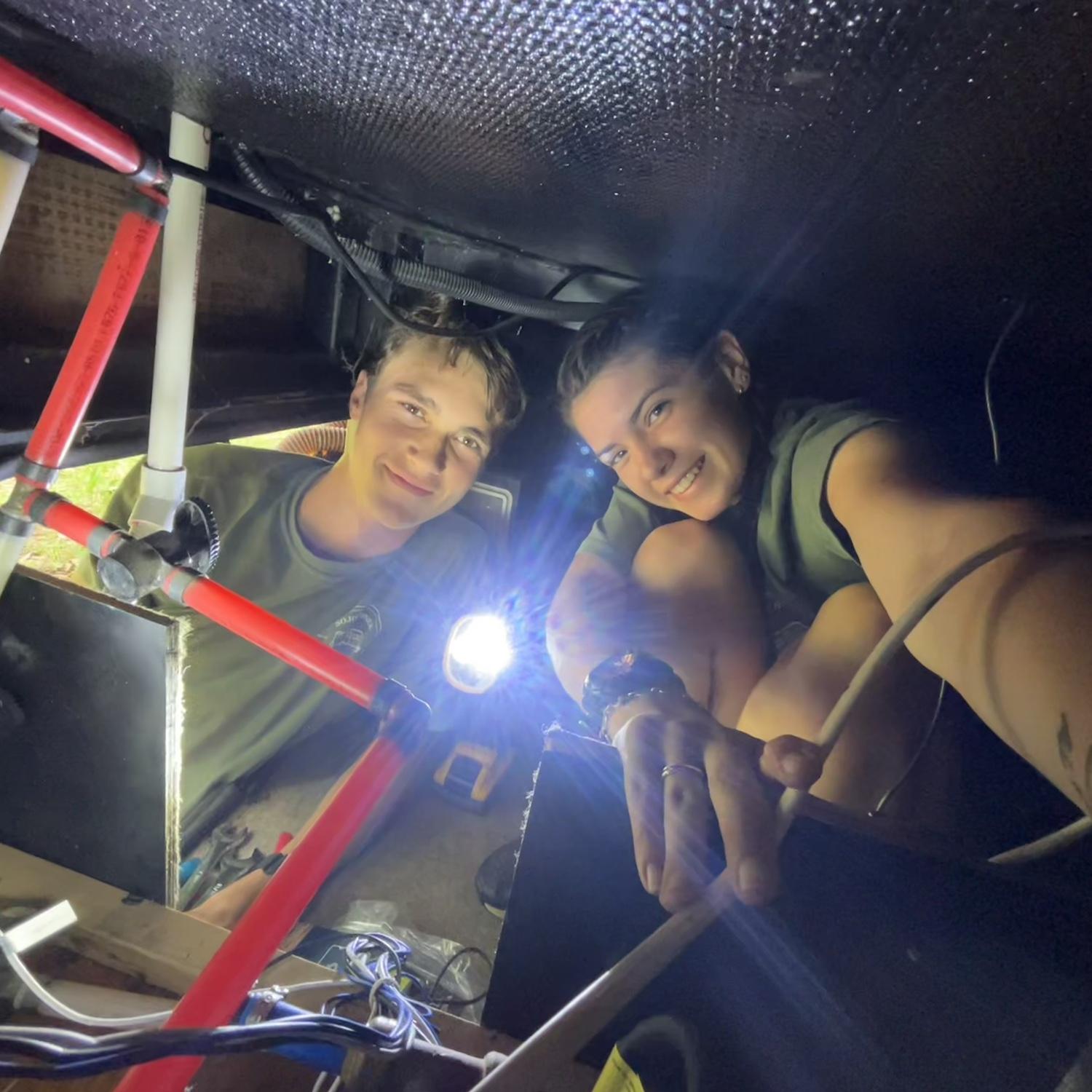 He came for a visit to fix my truck (turned out to be a super simple fix...oops) but he got to do RV work with my dad and decided that he really liked it