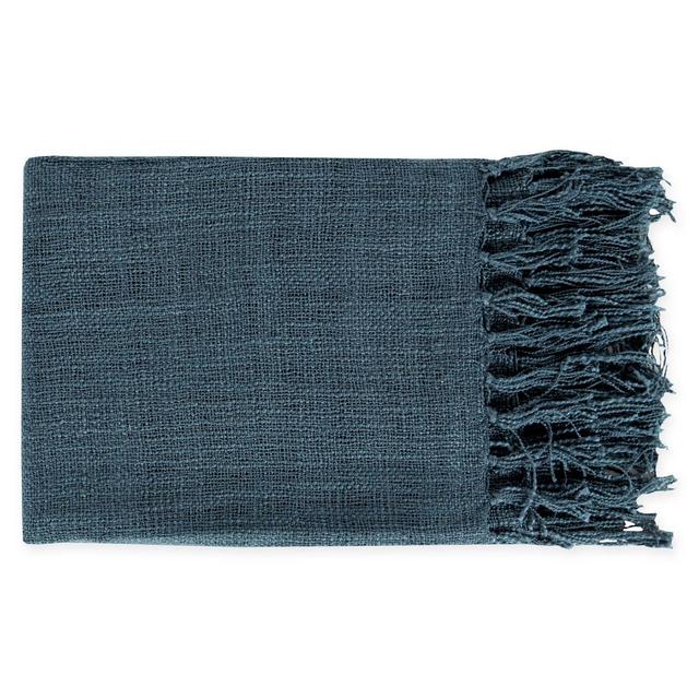 Surya Tilda Throw Blanket in Navy