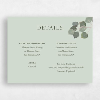 Light Sage, Green Wedding Enclosure - Bransford