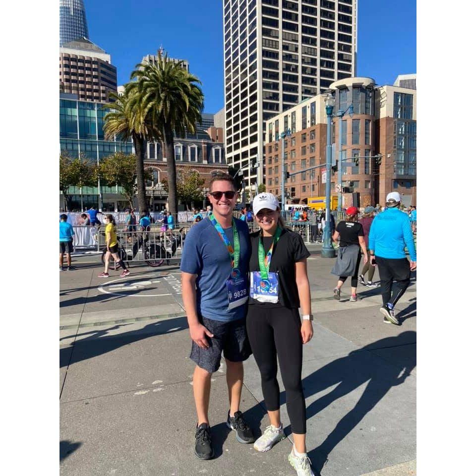 Our first half marathon together! Andrew smoked it on his timing. Lauren enjoyed the run with her dear friend.