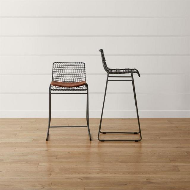 Tig Bar Stools with Cushion - Crate & Barrel