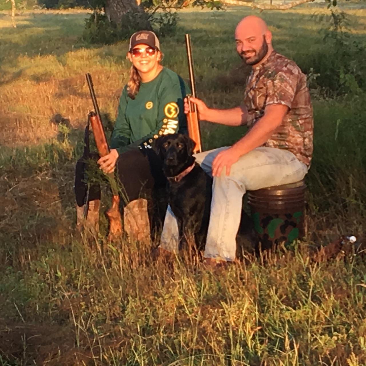Shootin at some birds with Dixie girl