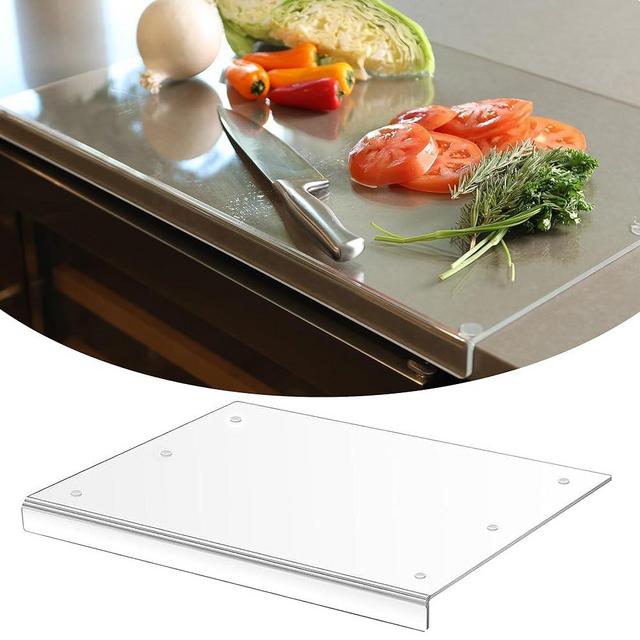 NOVAFY Acrylic Cutting Boards For Kitchen Counter With Lip With Non Slip 24" Wide x 18" Long BPA FREE