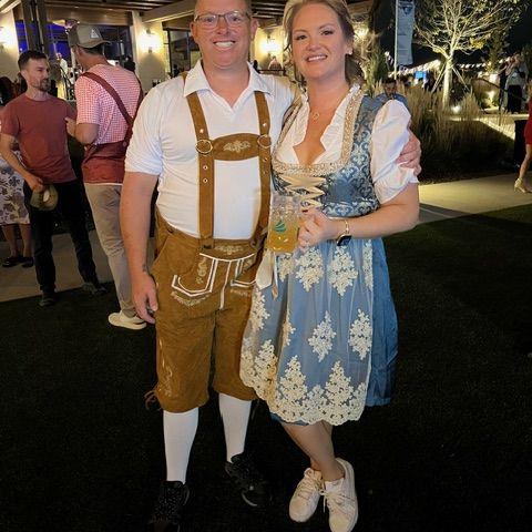Enjoying an Oktoberfest themed party out in Colorado. Amanda loves a good costume party and Brian is always a good sport by fully committing.