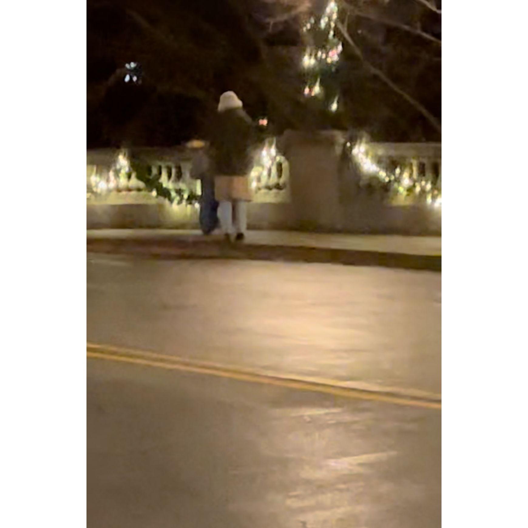 Morgan down on one knee