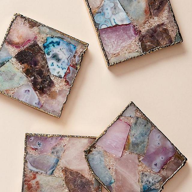 Agate Coaster in Assorted Colors, Set of 4 from Anthropologie