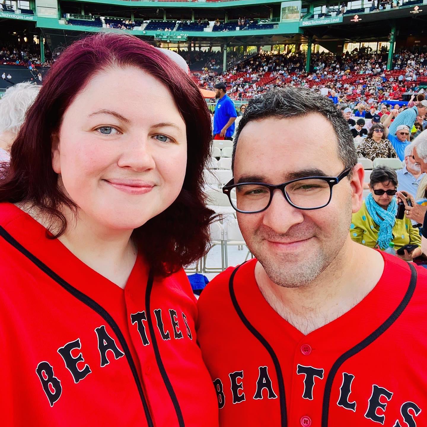 Rocking our custom Beatles jerseys during Paul McCartney at Fenway Park - June 8th, 2021