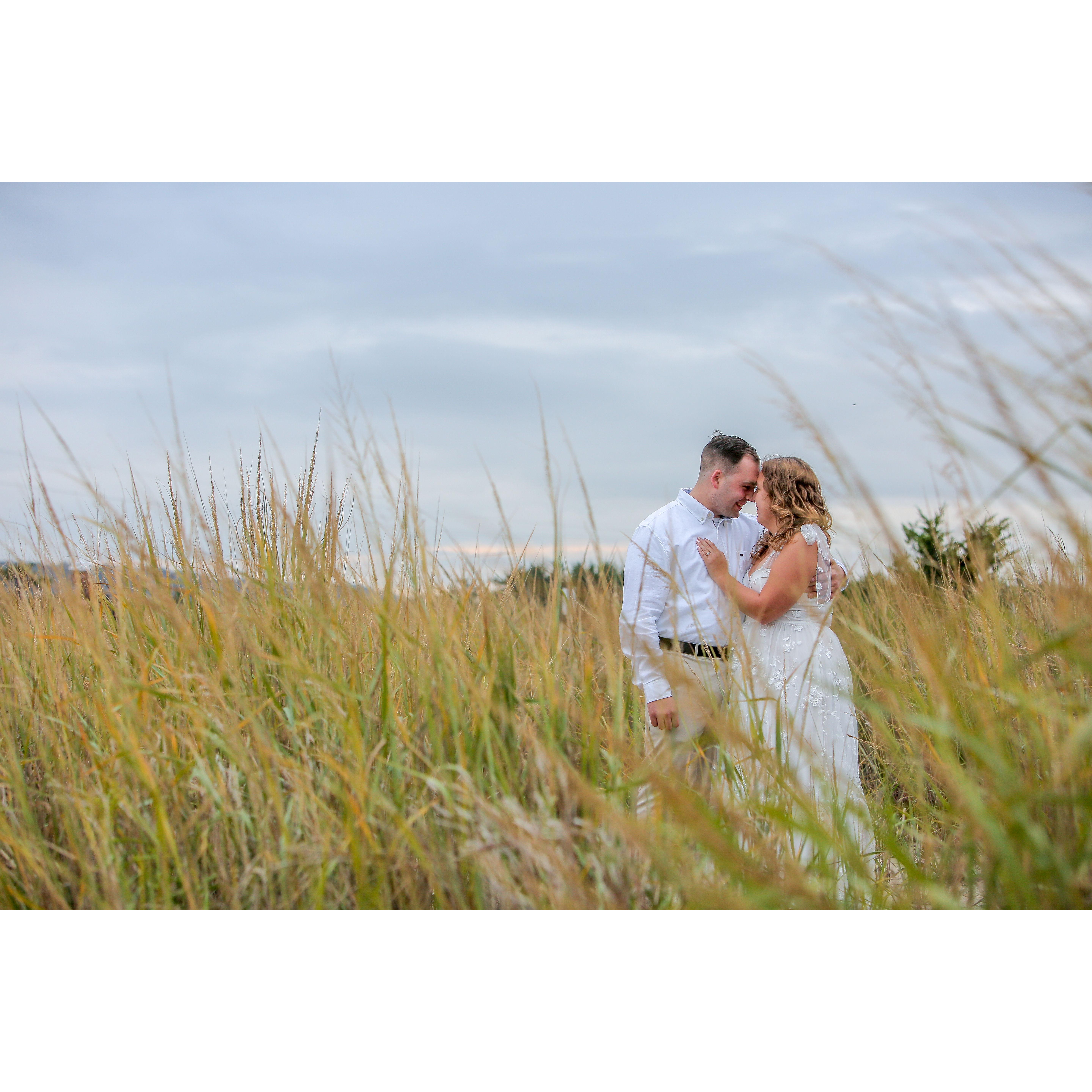 Engagement photos on Sandy Hook!
